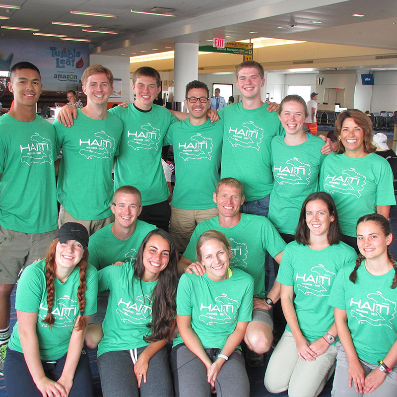 Isaiah Drake, and his church group, on mission trip to Haiti